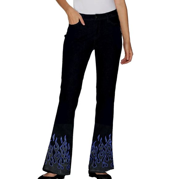 *RARE* VTG 90s Flame Jeans - Picture 1 of 11